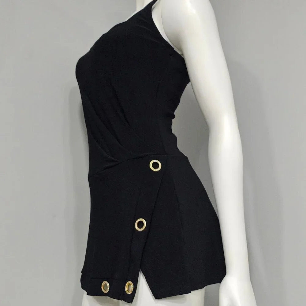Beyond Control Grommet-Detail Square-Neck Swim Dress - Picture 5 of 16